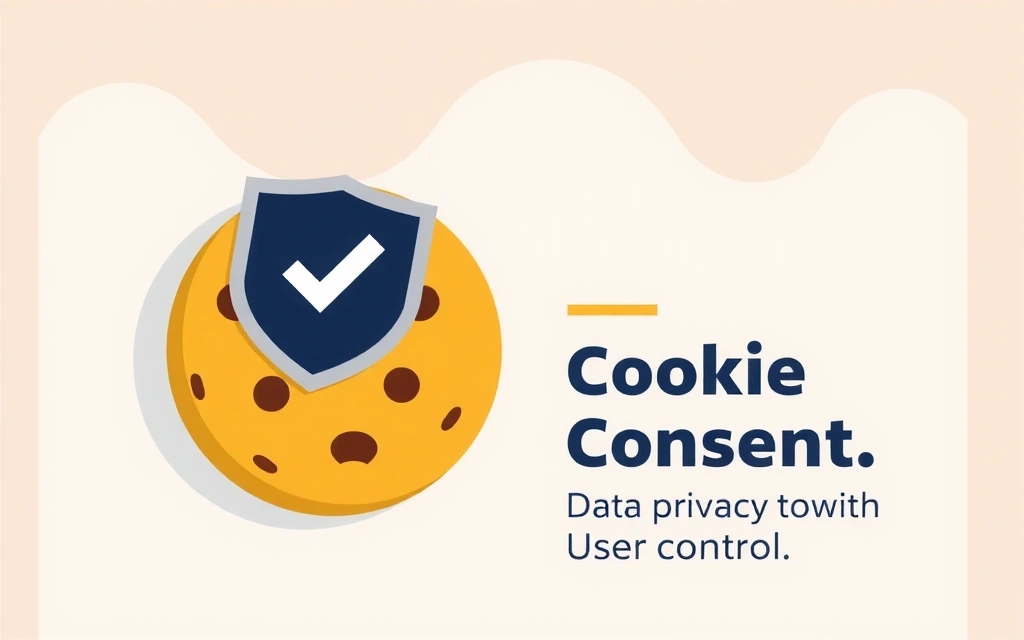 Cookie icon with privacy shield